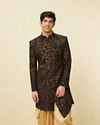 alt message - Manyavar Men Dark Blue Indo Western With Patiala image number 0